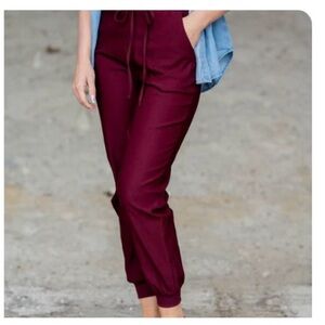 Women's Burgundy Jogger Pants